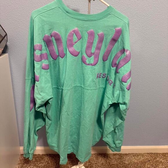 Disney Women's Green and Purple Sweatshirt - Picture 3 of 3